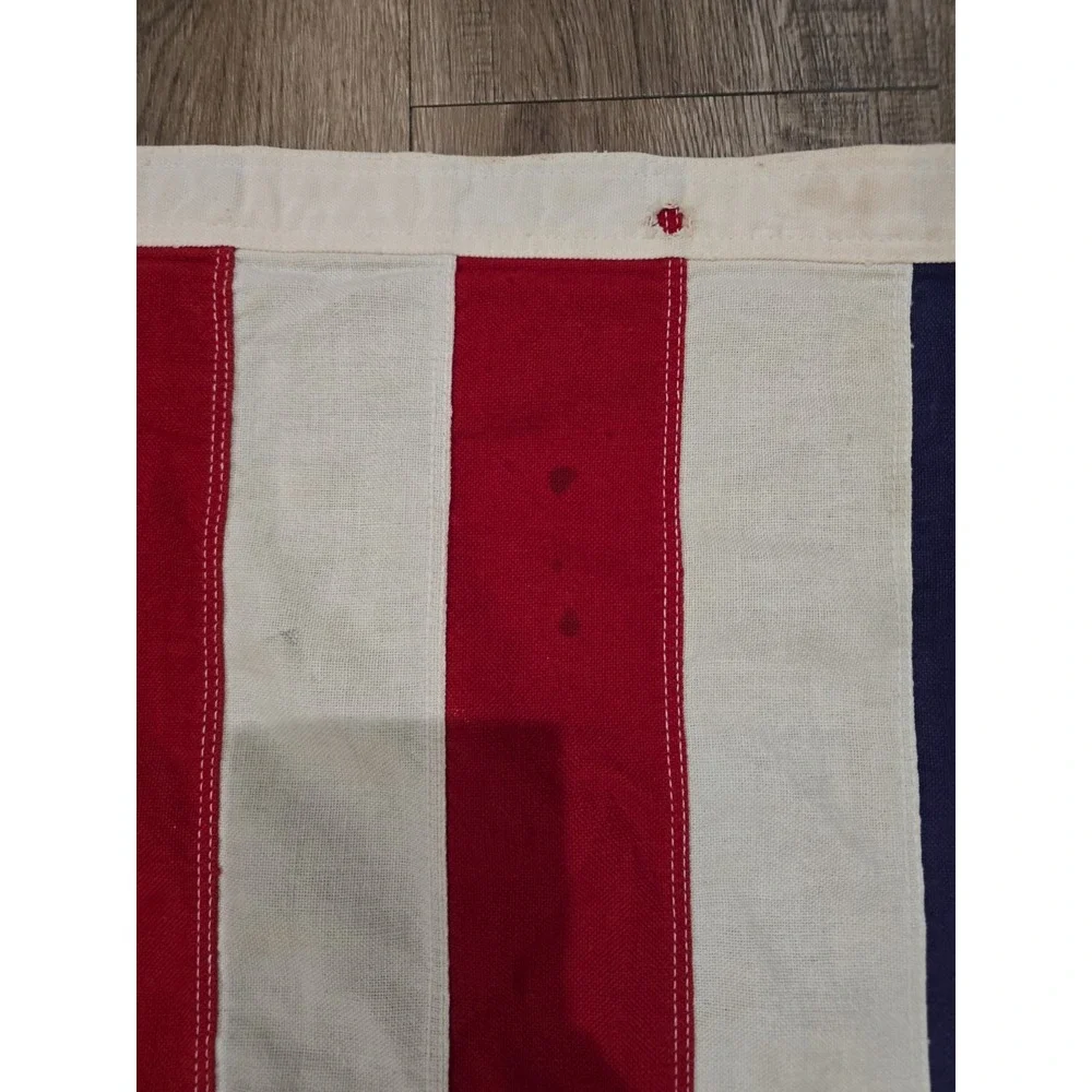 Vintage 3x5 Storm King Cotton American Flag – 50 Stars Sewn Stitched